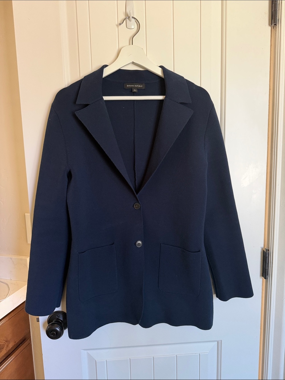 Banana Republic Women's Navy Two-Button Blazer Jacket